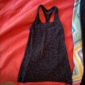 Lulu Lemon black cheetah tank top